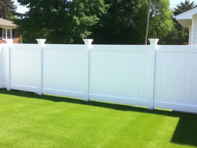 White vinyl privacy fence installed in Austin, TX