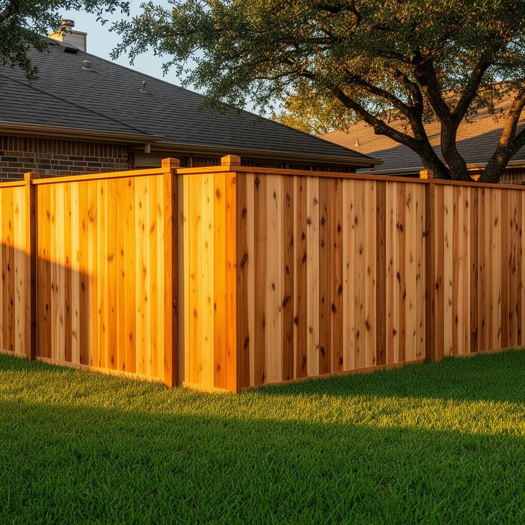 Cedar wood privacy fence installed at an Austin, TX home